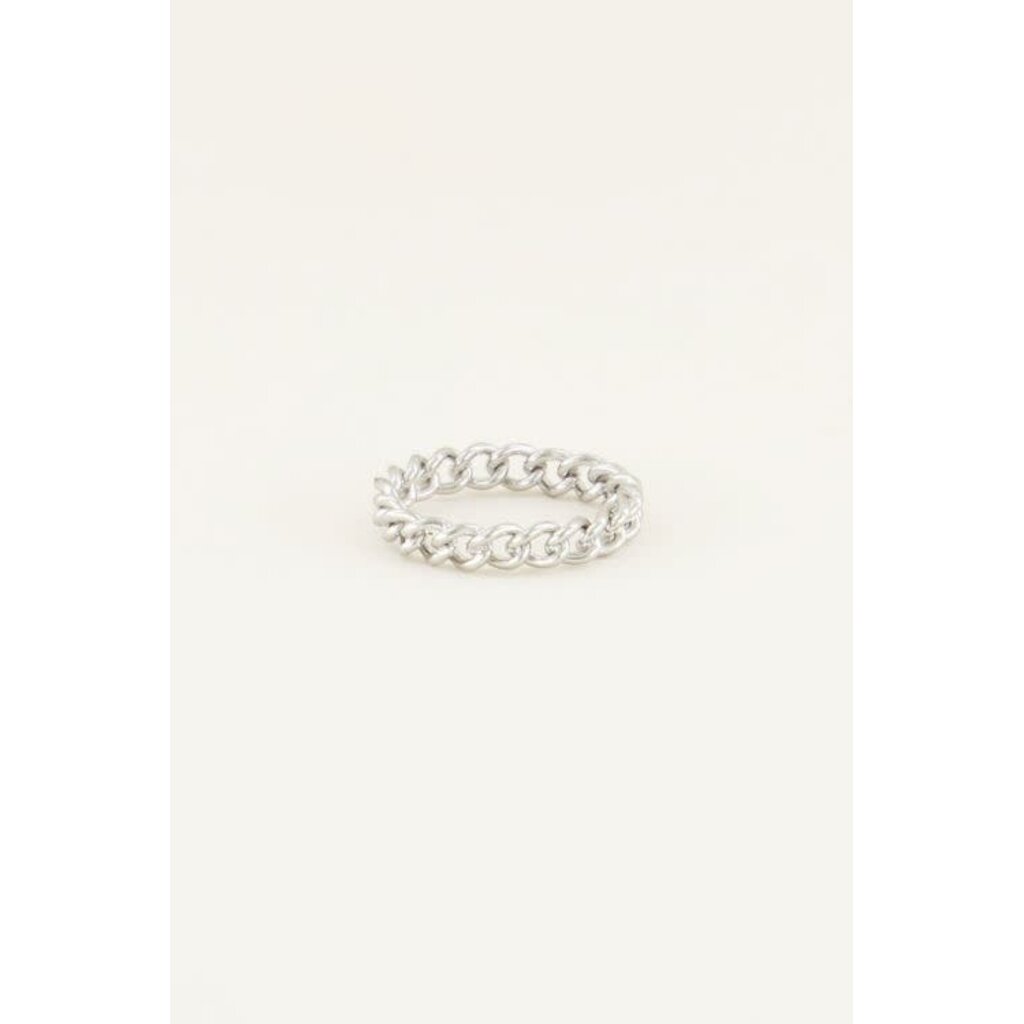 Ring kleine schakels MJ00831 Zilver