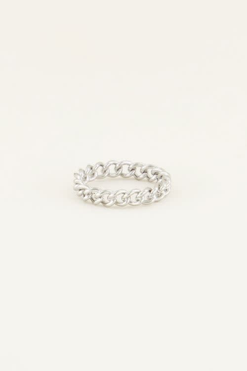 Ring kleine schakels MJ00831 Zilver