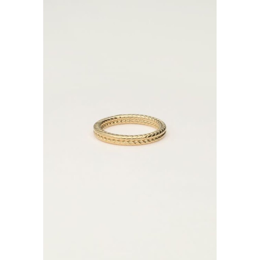 Ring gevlochten MJ10445 Goud