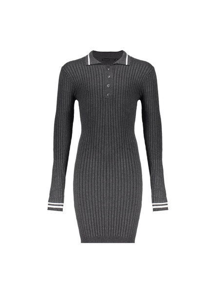 Paige Knitted Dress FL24748 04.4 DARK WARM GREY