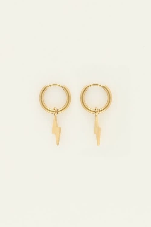 Earring lightning 1.2 cm MJ07339 Gold
