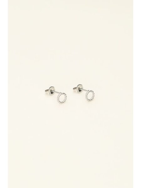 studs round  MJ08527 Zilver
