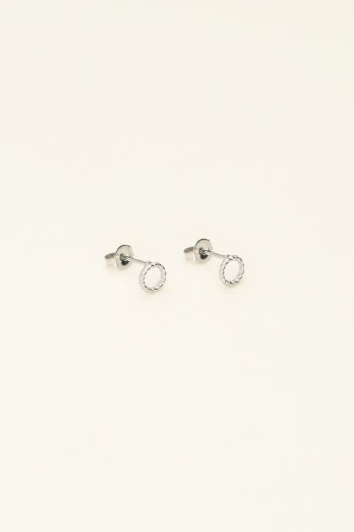 Ear studs round  MJ08527 Silver