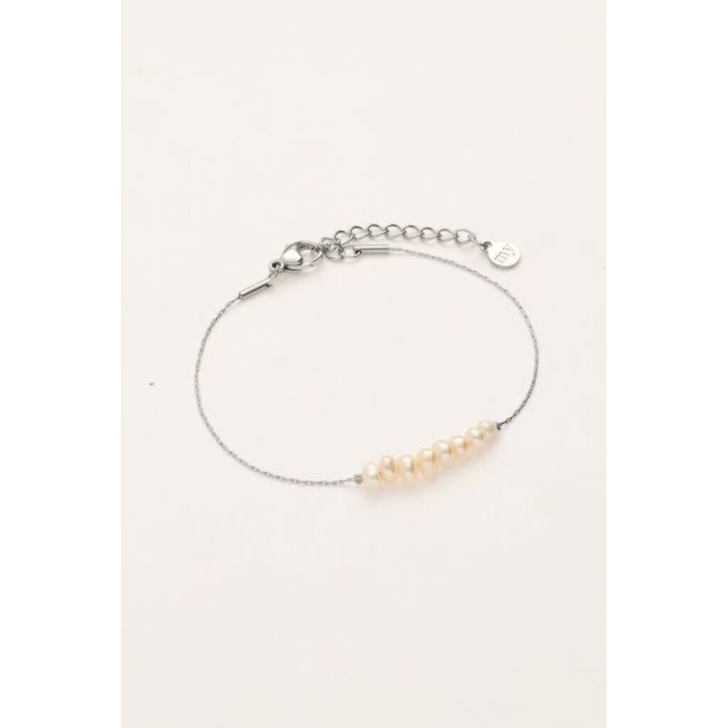 Armband mini pearls MJ11094 Zilver