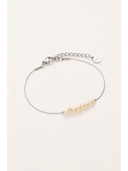 Armband mini pearls MJ11094 Zilver