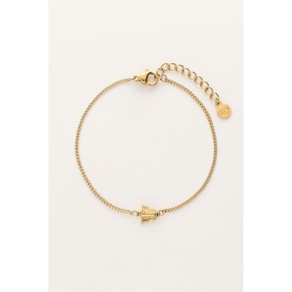 Armband butterfly MJ11095 Goud