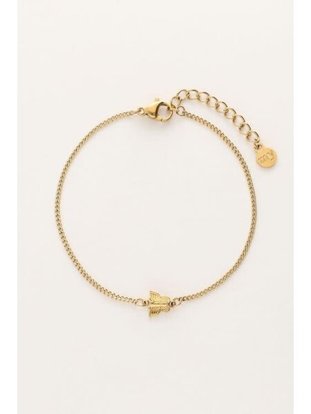 Armband butterfly MJ11095 Goud