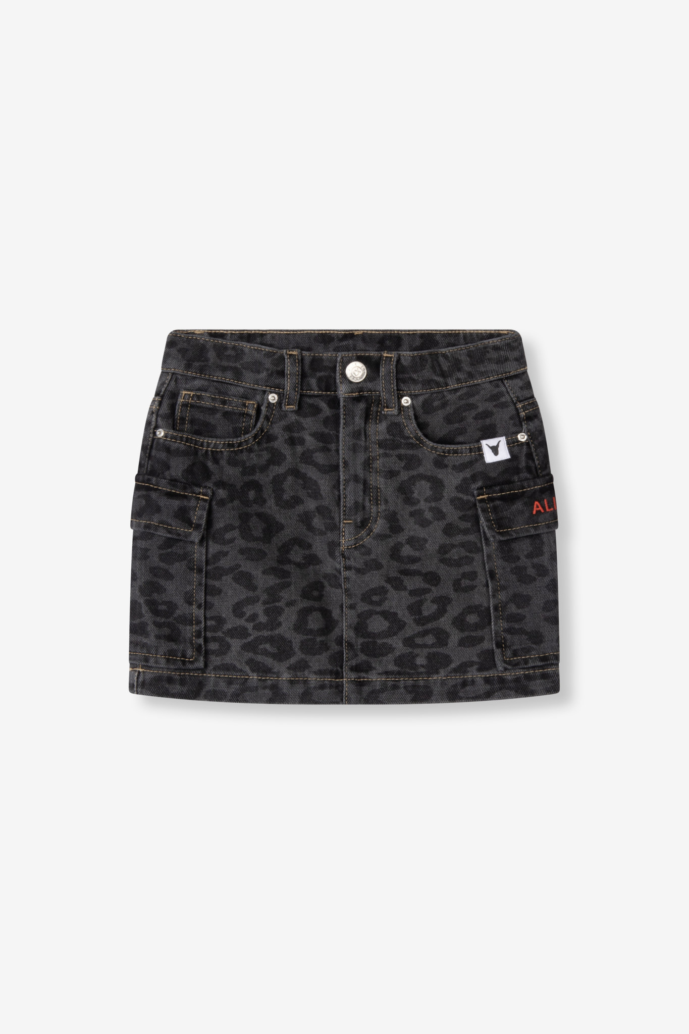 woven animal denim skirt (62408246313)