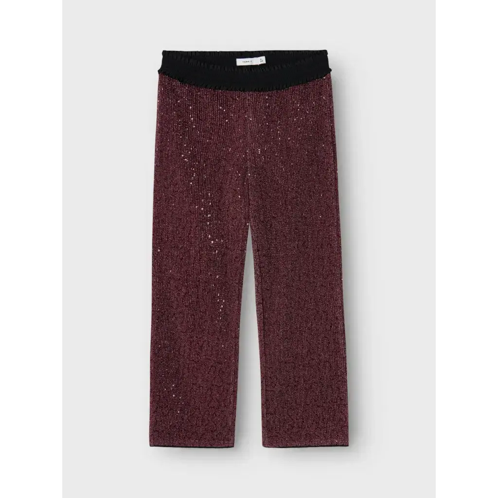 name it NKFRUNIC SEQUIN WIDE PANT 13235275 Fandango Pink