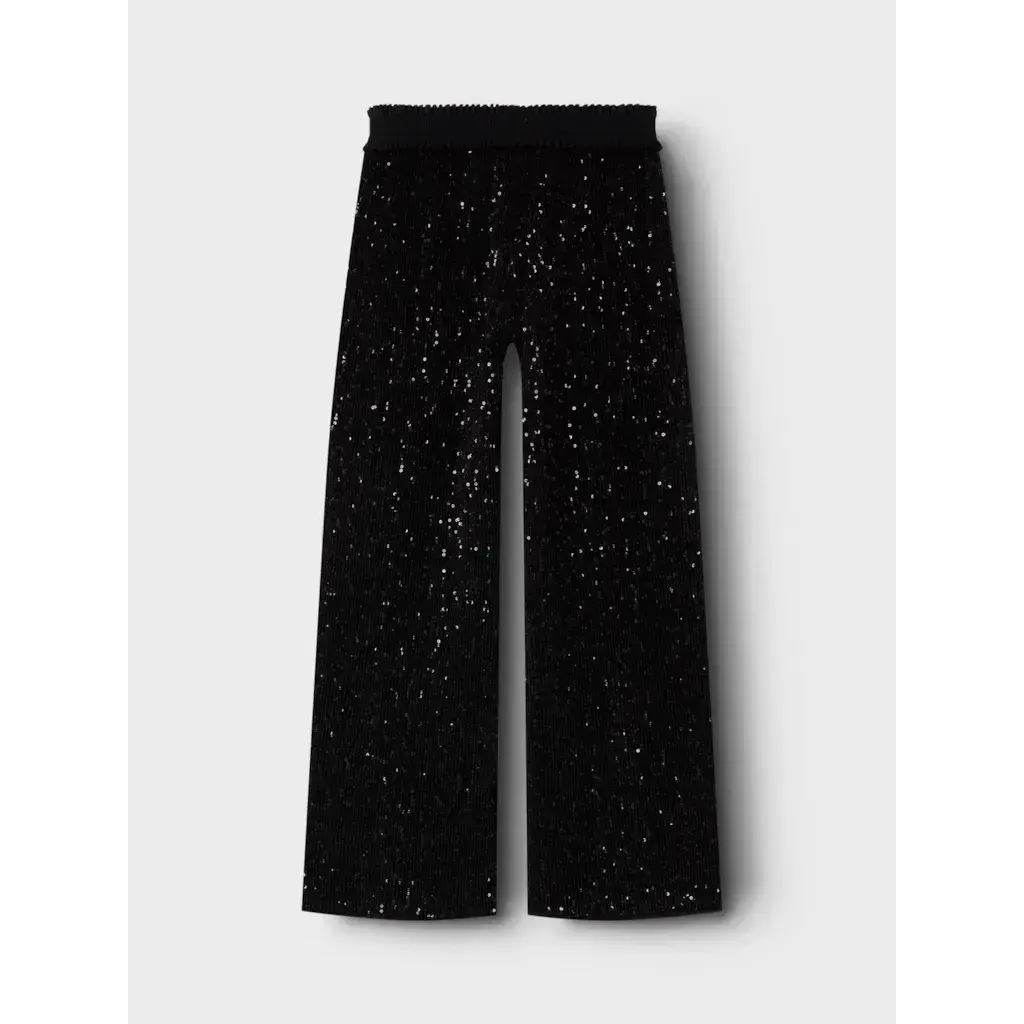 name it NKFRUNIC SEQUIN WIDE PANT 13235275 Black
