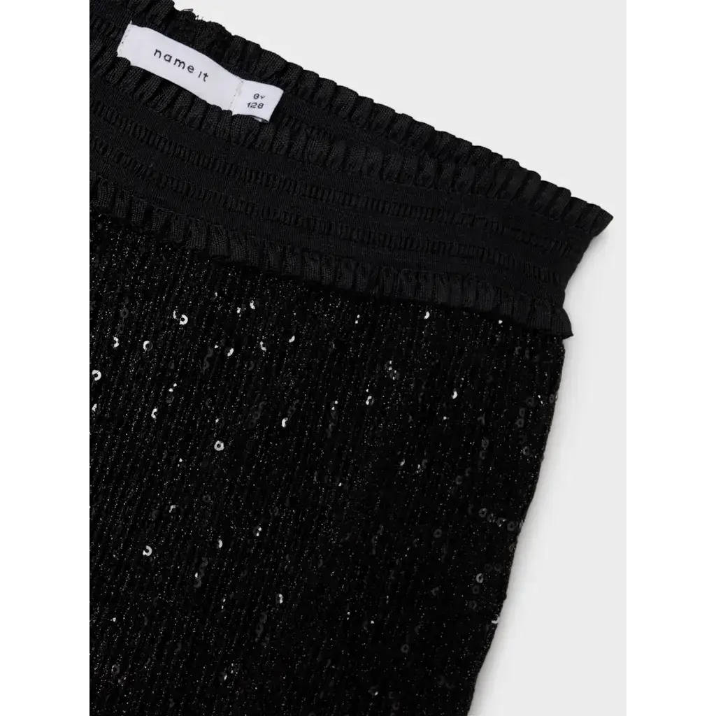 name it NKFRUNIC SEQUIN WIDE PANT 13235275 Black
