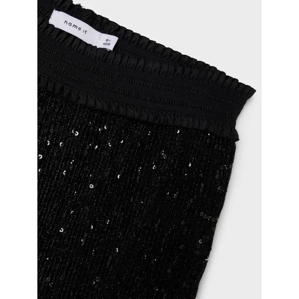 NKFRUNIC SEQUIN WIDE PANT 13235275 Black