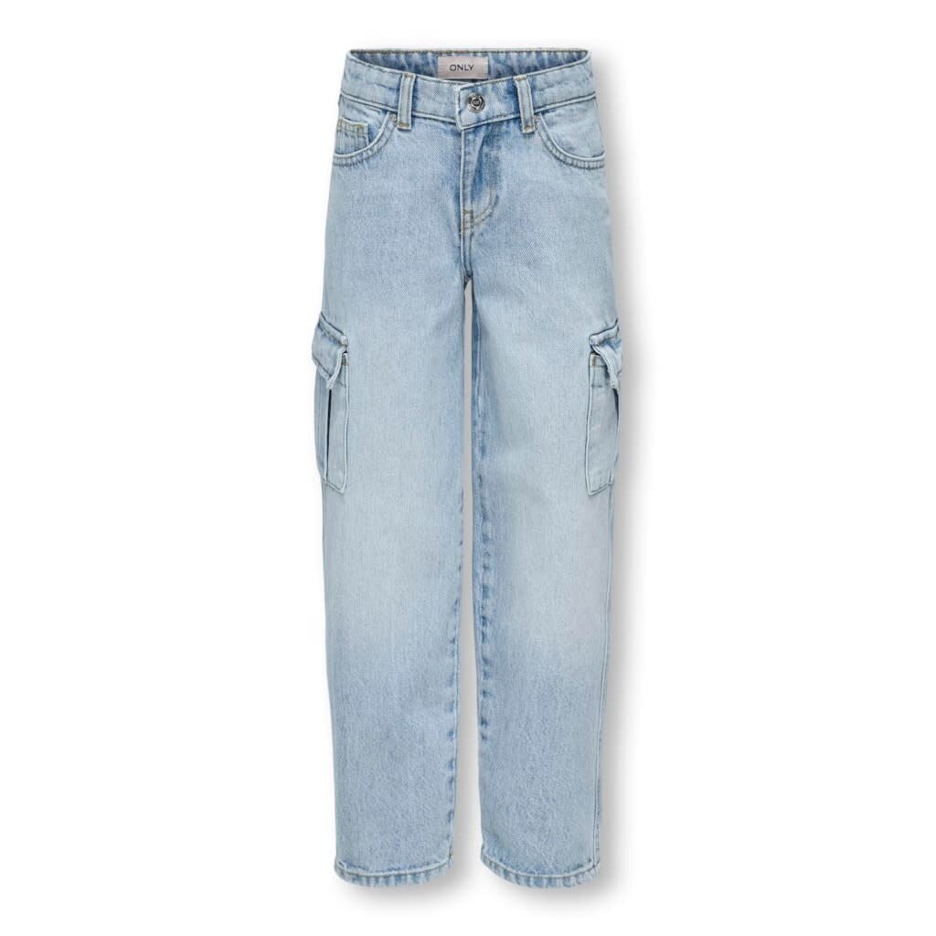 KIDS ONLY KOGHARMONY WIDE CARGO CARROT AZG 15344508 Light Blue Denim