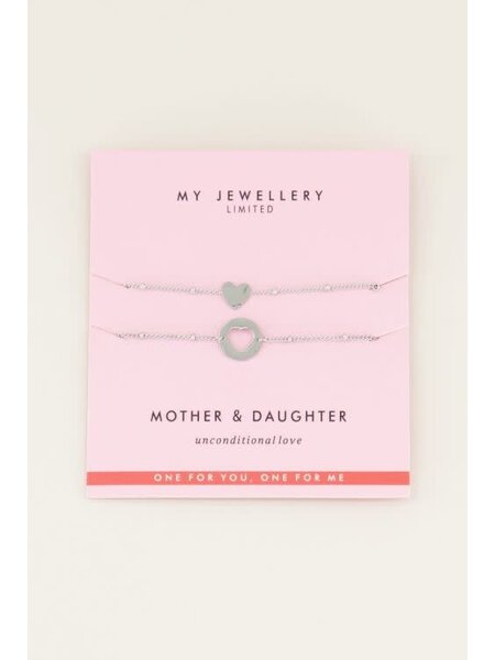 Mother & Daughter bracelet MJ00888 zilver