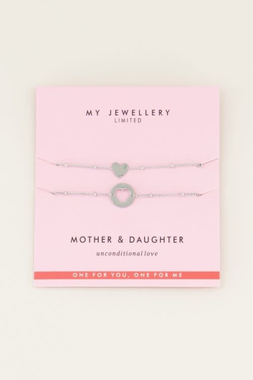 Mother & Daughter bracelet MJ00888 zilver