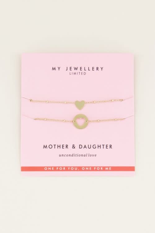 Mother & Daughter bracelet MJ00888 goud