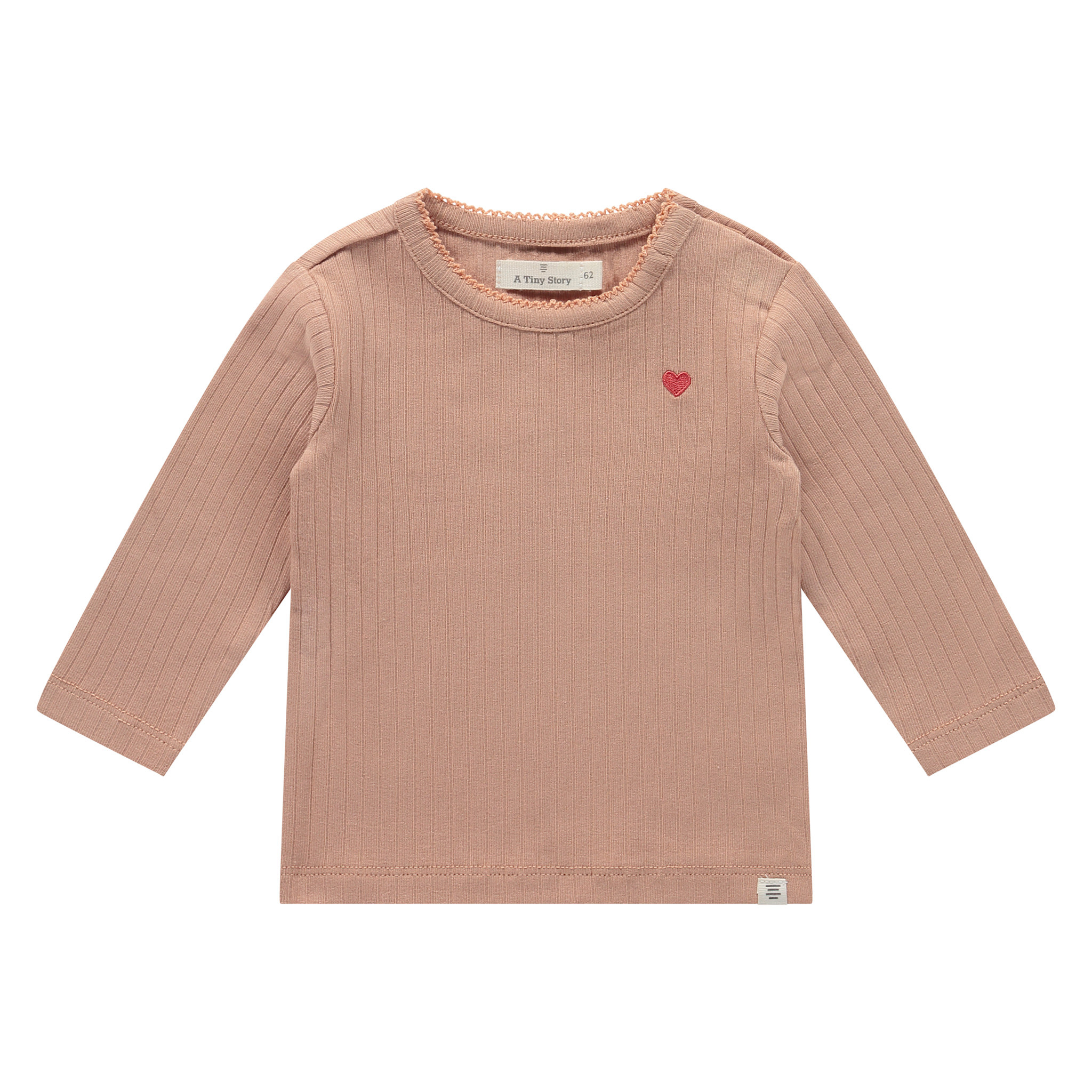 baby t shirt long sleeve TIN25129634 dusty coral