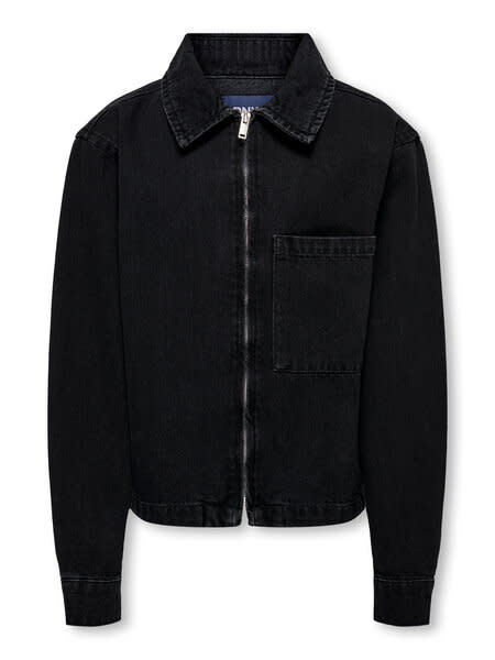 KOBJEPPE ZIP DENIM JACKET 8568 15328568 Washed Black