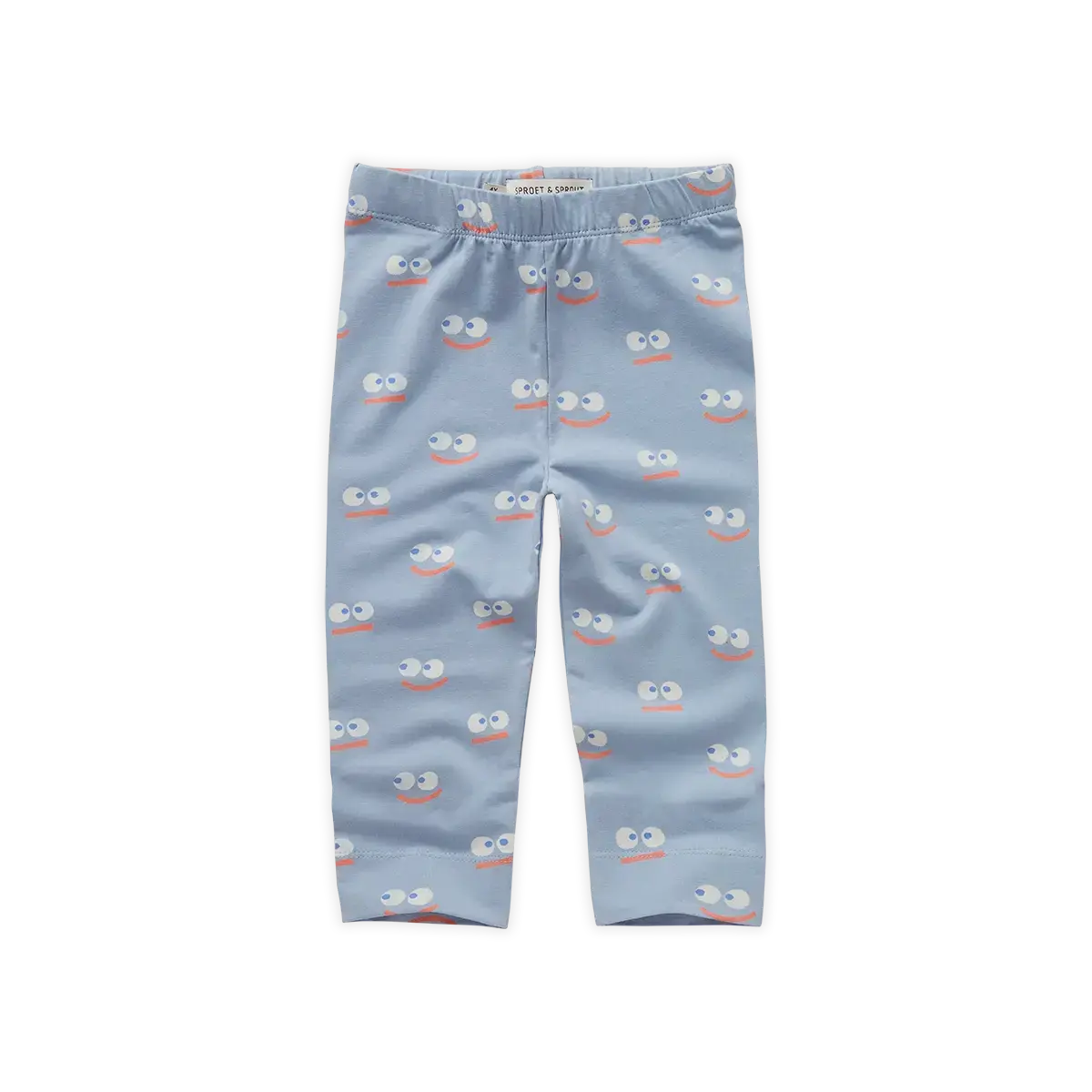Legging smiley print  S25-1740 Misty blue