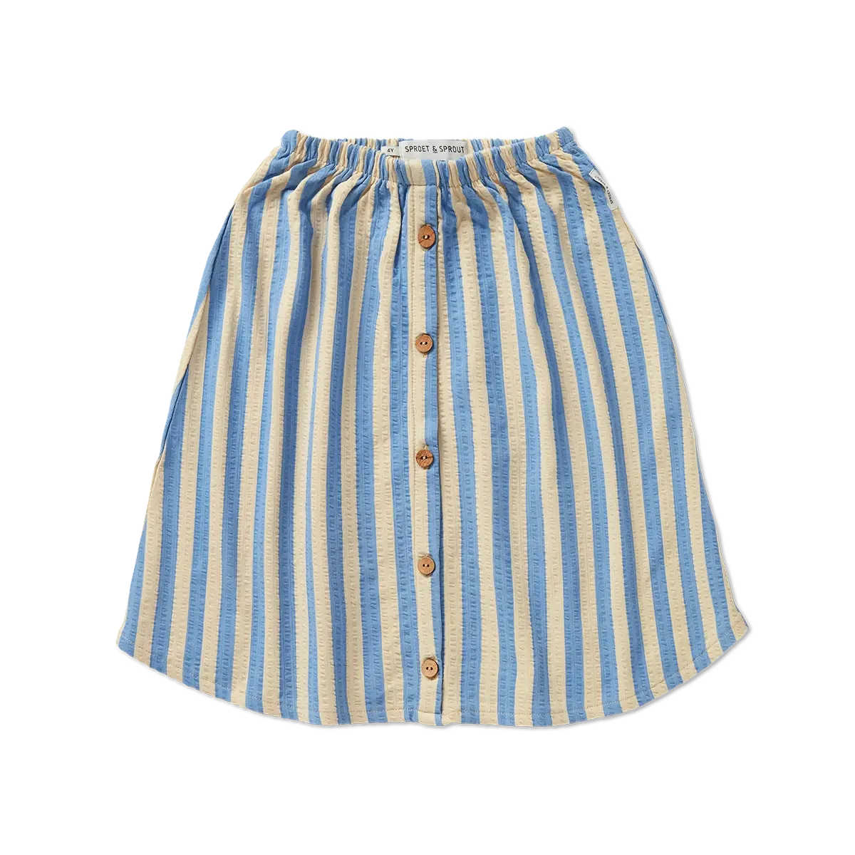 Midi skirt stripes S25-1706 Sesame
