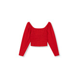 puffed shoulder top CHERRY R2502528615 red