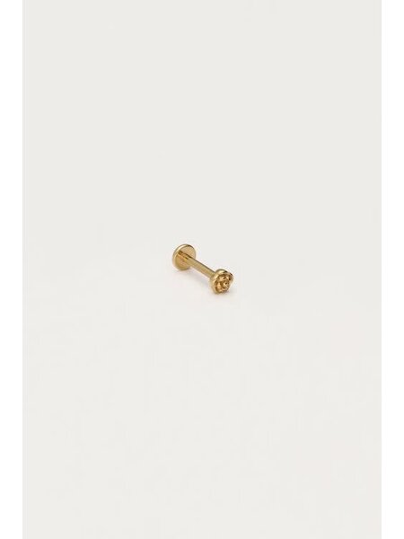Earstud piercing 1pc rose MJ12679 Goud