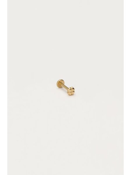 Earstud piercing 1pc clover mini MJ12677 Goud