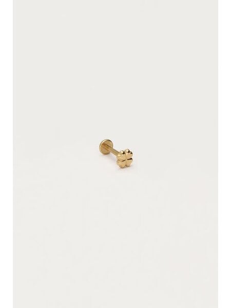Earstud piercing 1pc clover big MJ12676 Gold