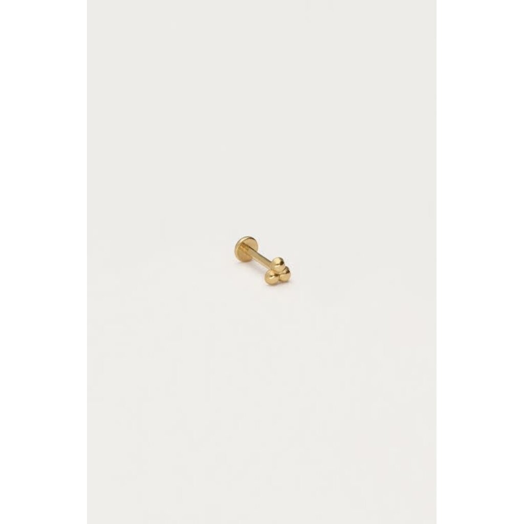 Earstud piercing 1pc 3 dots MJ12673 Goud