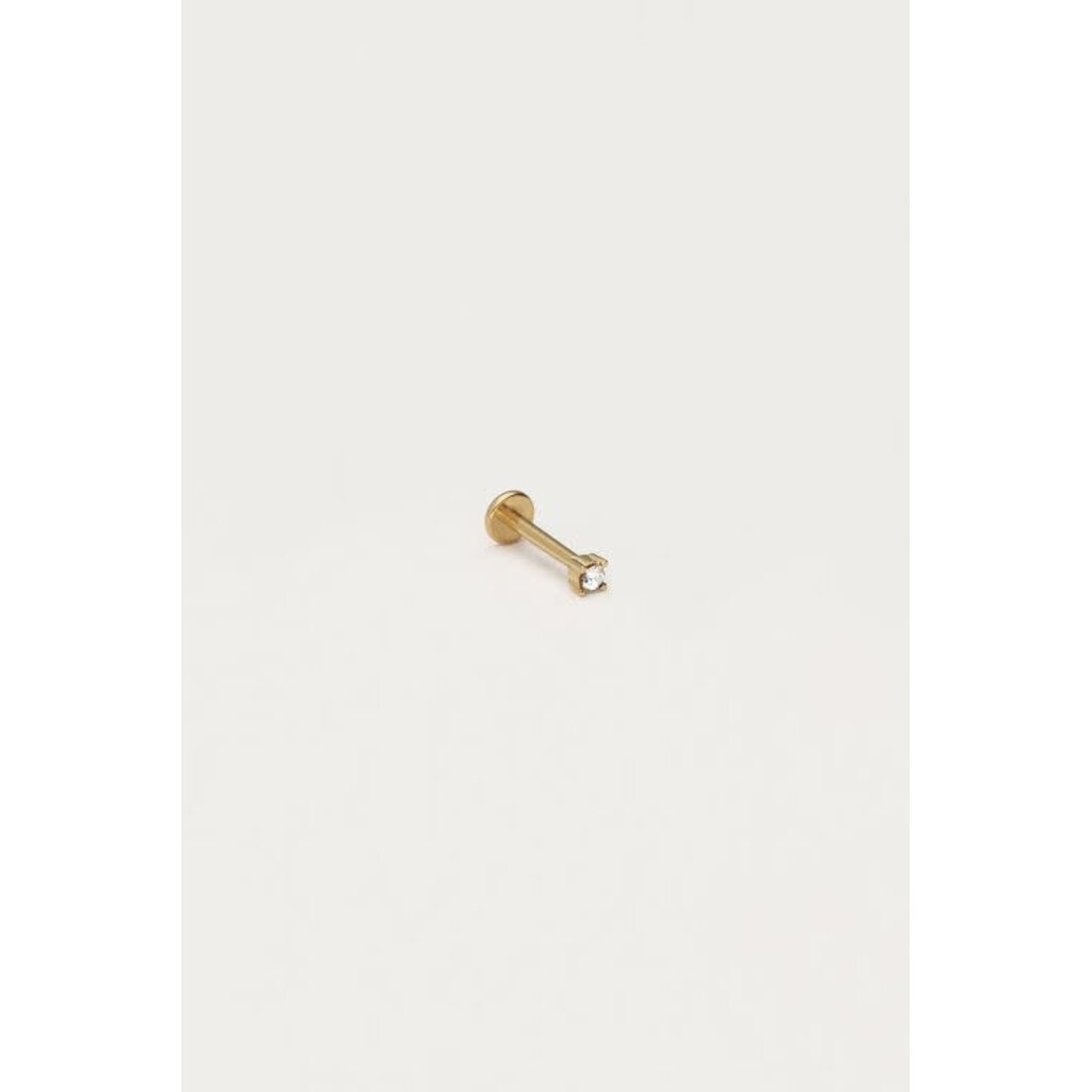 Earstud piercing 1pc 1 strass MJ12675 Goud