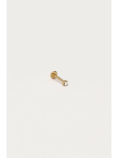 Earstud piercing 1pc 1 strass MJ12675 Goud
