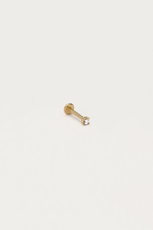 Earstud piercing 1pc 1 strass MJ12675 Gold