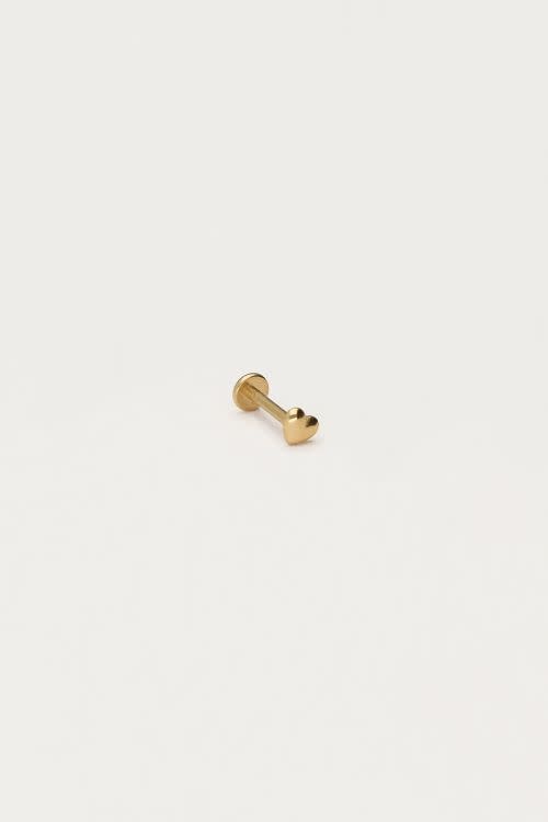 Earstud piercing 1pc heart MJ12672 Gold