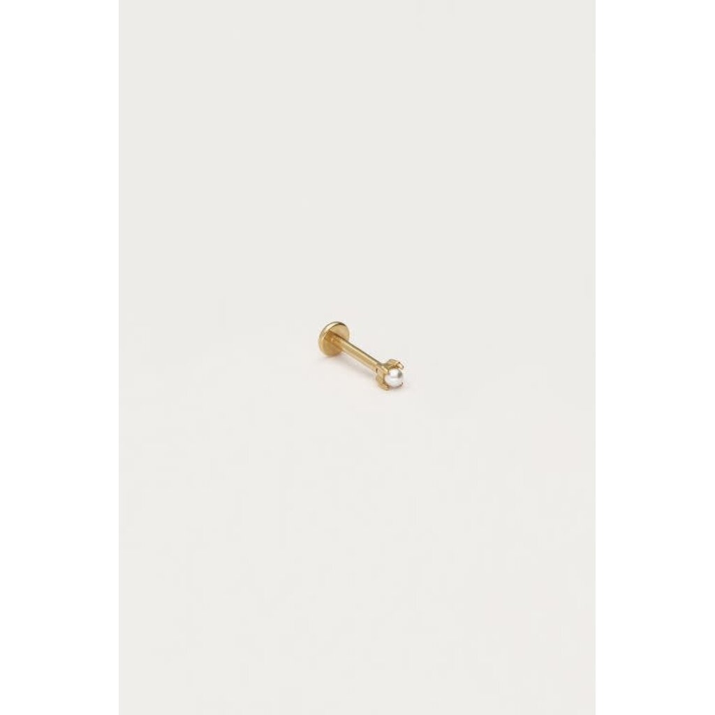 Earstud piercing 1pc pearl MJ12681 Goud
