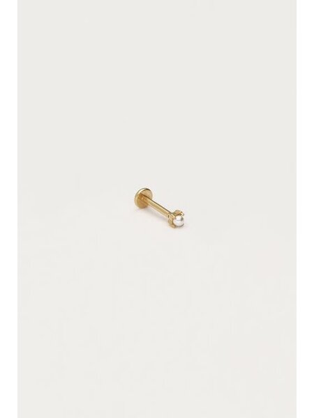 Earstud piercing 1pc pearl MJ12681 Goud