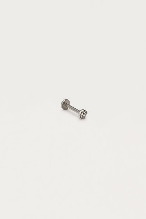 Earstud piercing 1pc rose MJ12679 Silver