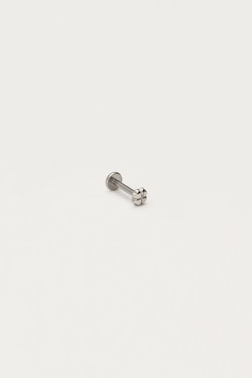 Earstud piercing 1pc clover mini MJ12677 Silver