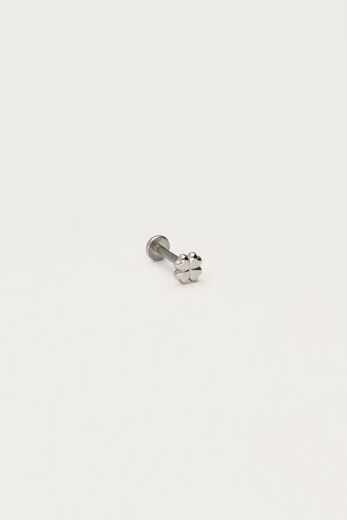Earstud piercing 1pc clover big MJ12676 Silver