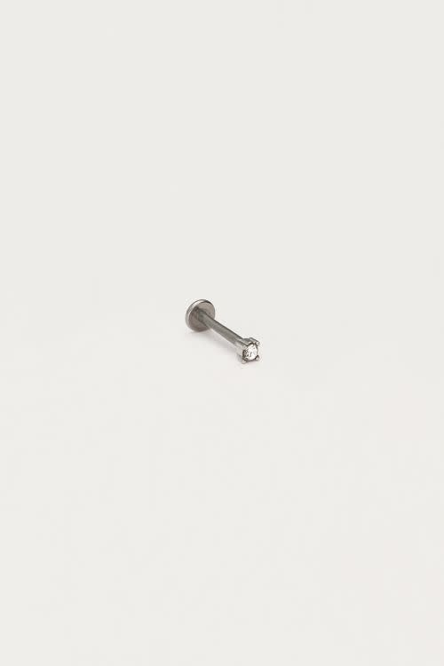 Earstud piercing 1pc 1 strass MJ12675 Silver