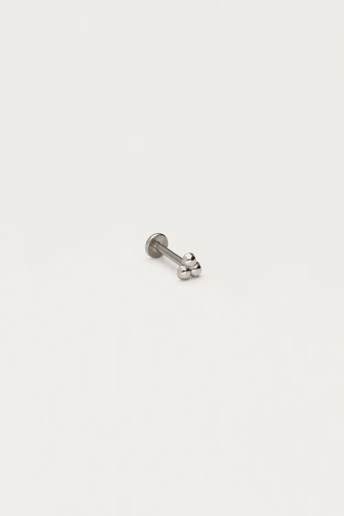 Earstud piercing 1pc 3 dots MJ12673 Silver