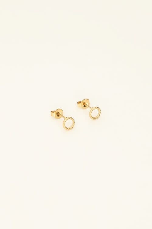 Ear studs round  MJ08527 Gold