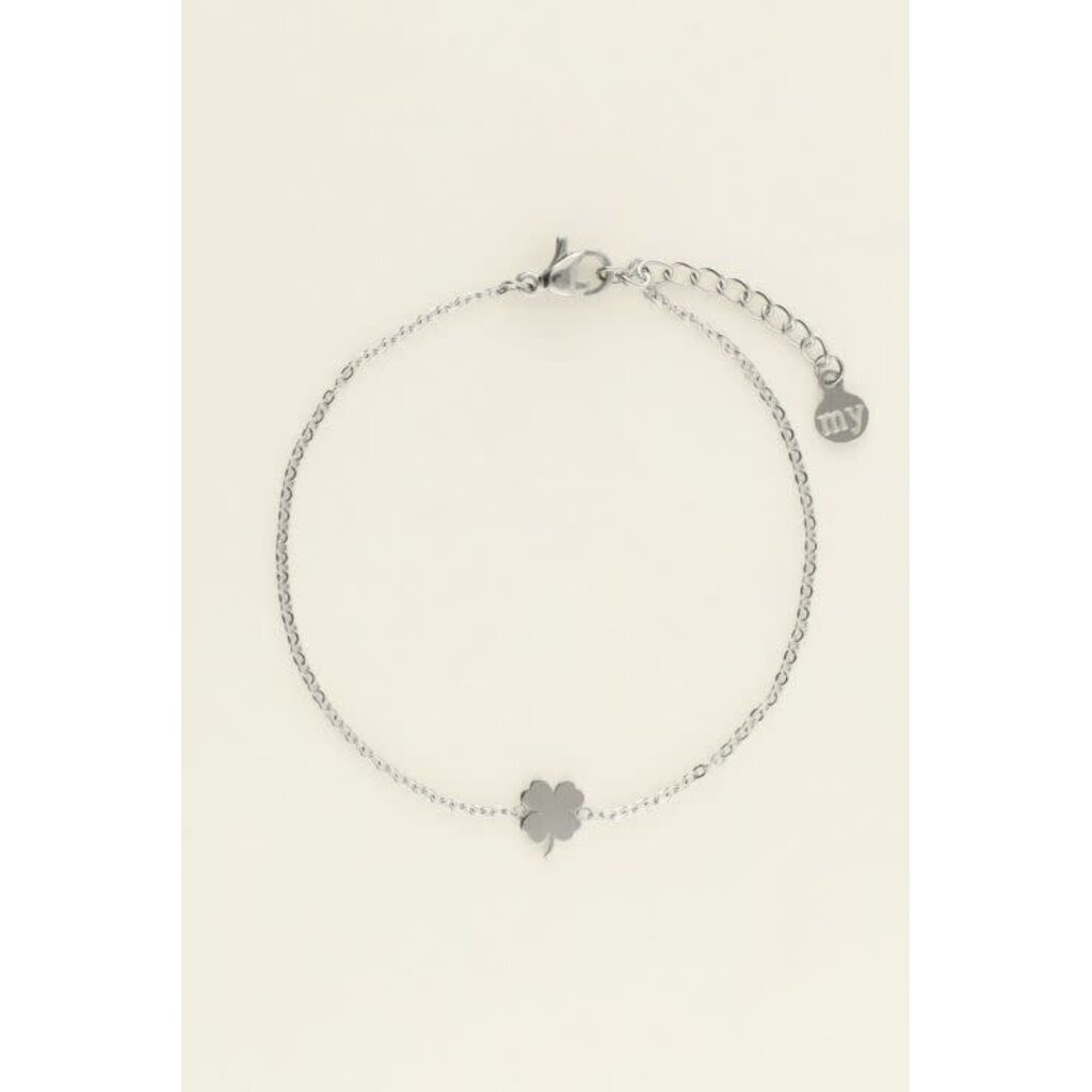 Armband clover MJ03136 Zilver