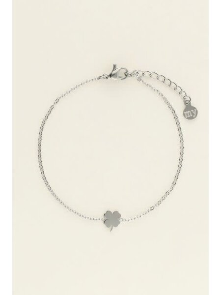 Armband clover MJ03136 Zilver