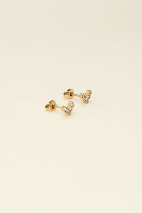 Earstuds heart MJ09442 Gold