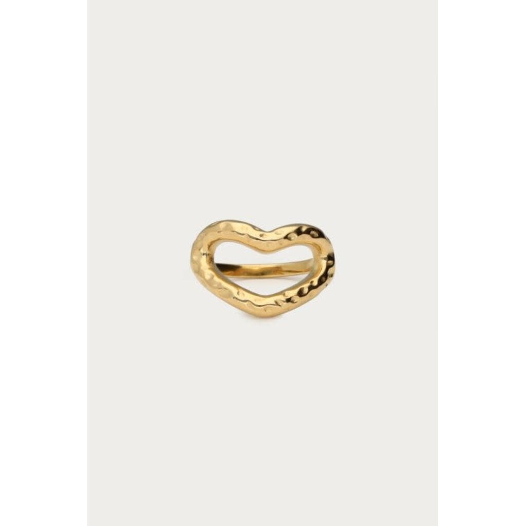 Ring stmt open heart MJ12563 Goud
