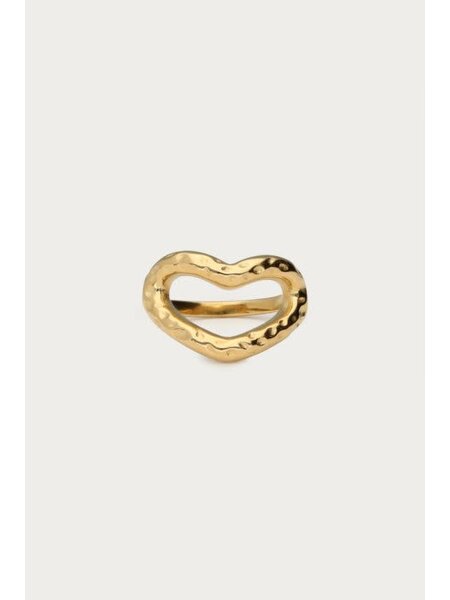 Ring stmt open heart MJ12563 Gold
