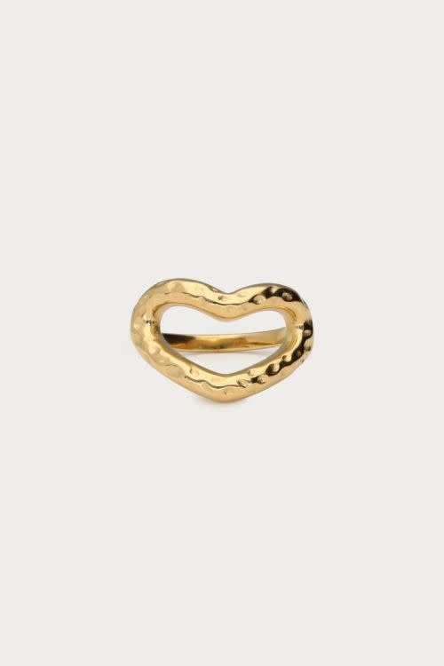 Ring stmt open heart MJ12563 Gold