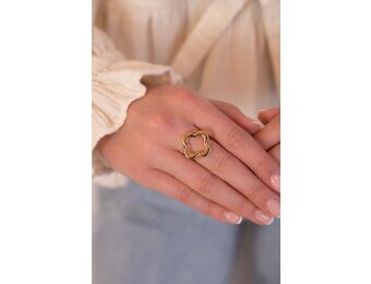Ring big clover MJ12552 Gold