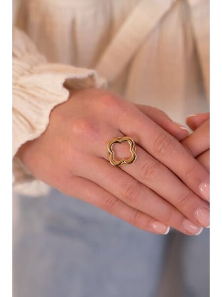 Ring big clover MJ12552 Gold