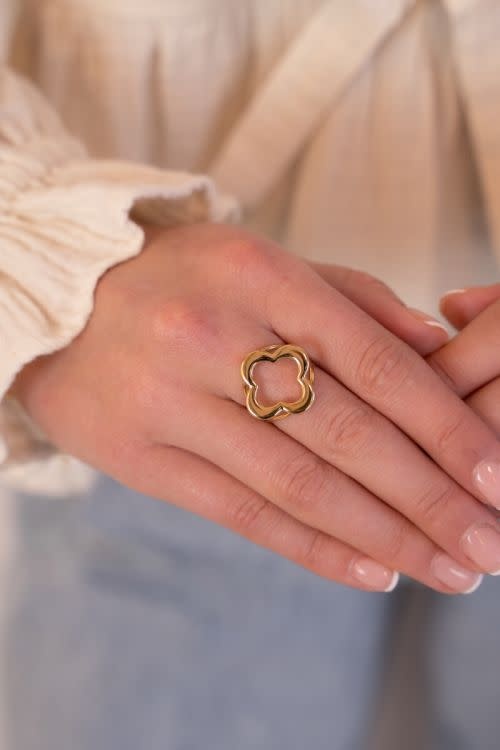 Ring big clover MJ12552 Gold